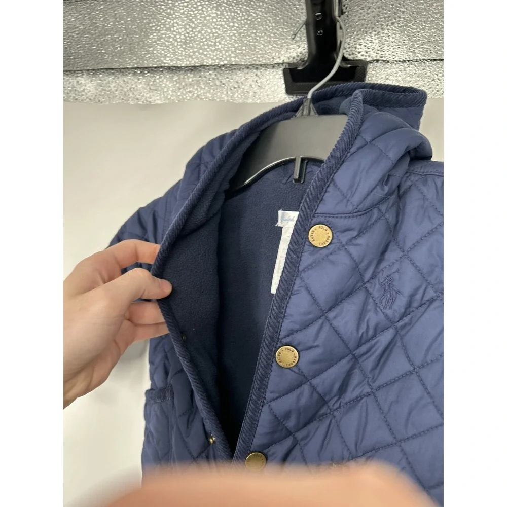 Polo Ralph Lauren Barn Bunting Snowsuit Baby Boys 6M Quilted Fleece Lined Hooded